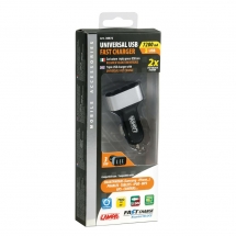 CARICABATTERIA 3 PORTE USB-FAST CHARGE-7200 MA-12/24V