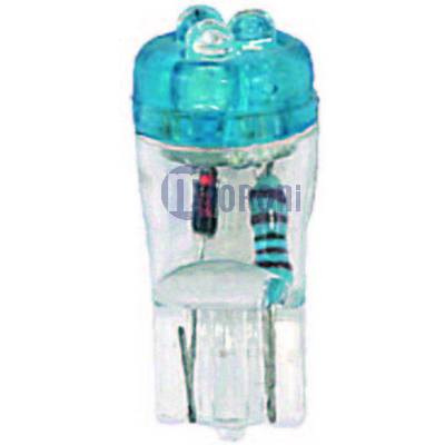 LAMPADINA LED BLU 5W 12V  VETRO