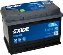 BATTERIA EXIDE EXCELL 74 AH 680A