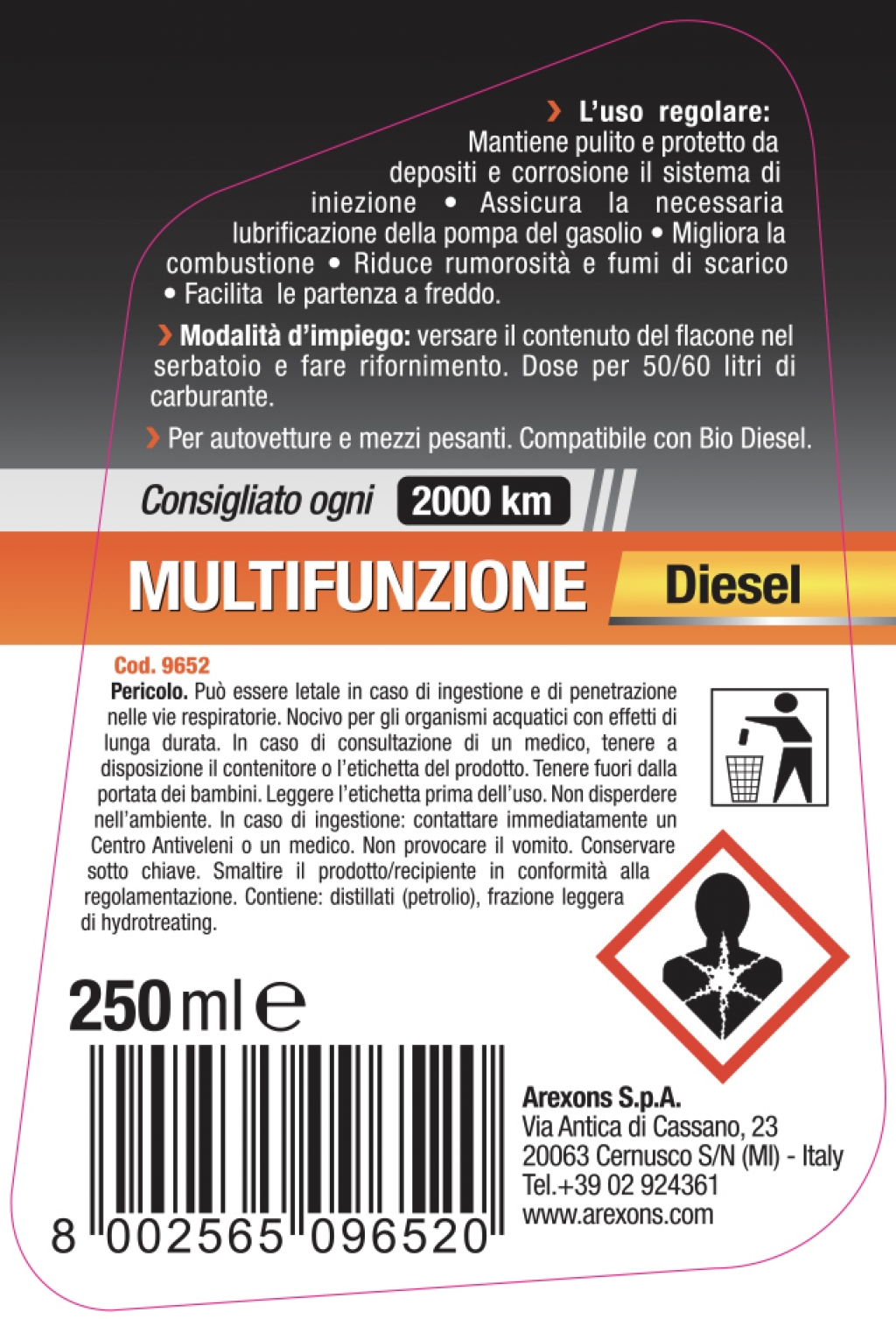 ADDITIVO DIESEL MULTIFUNZIONE AREXONS