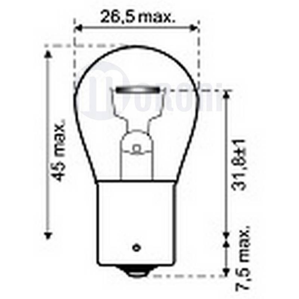 LAMPADINA 12V 21W ARANCIO