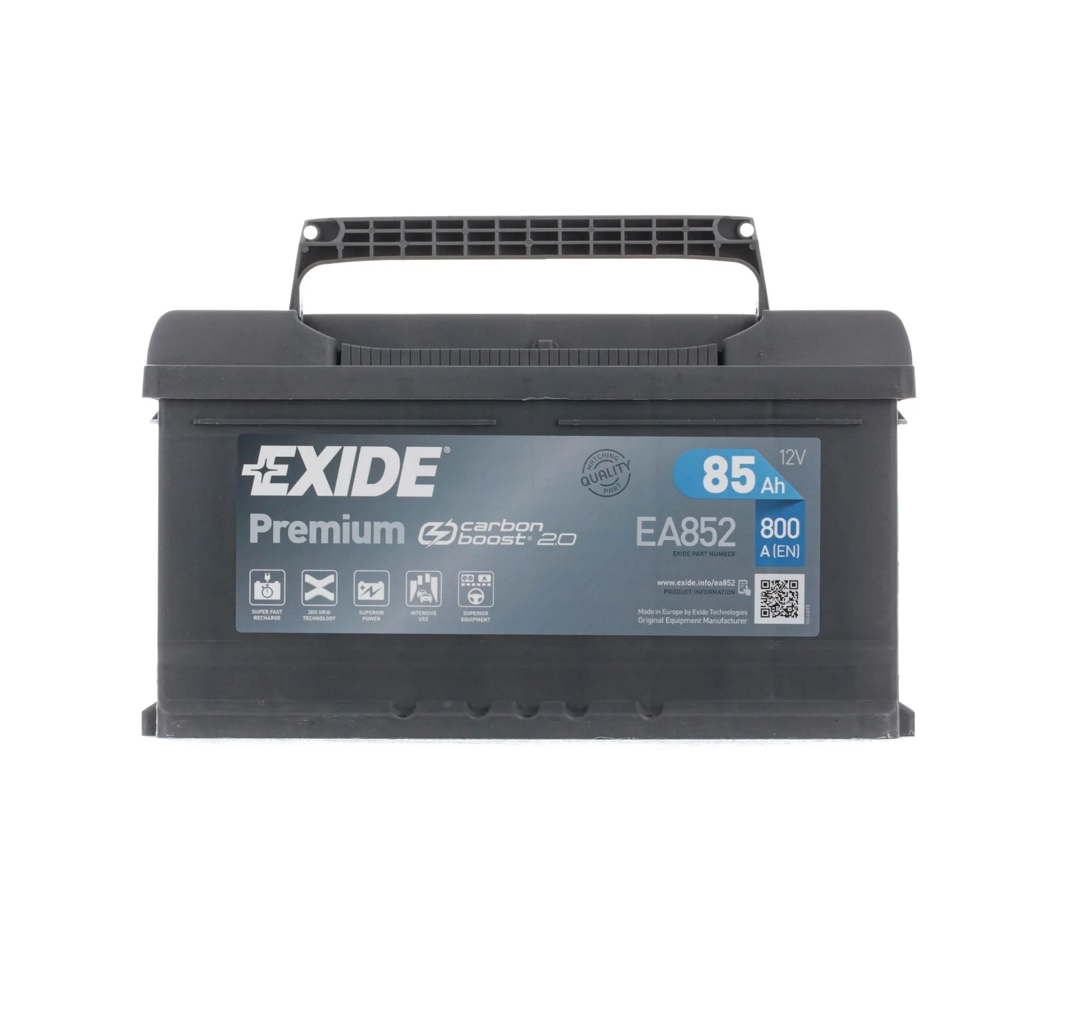 Exide Premium EA852 Batteria Avviamento Auto 12V 85Ah 800A AUDI BMW = FIAMM L4B